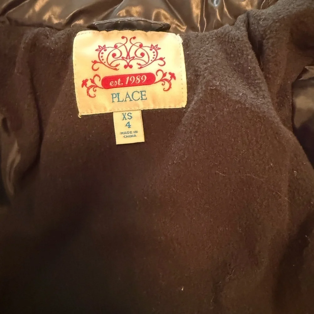 Children’s Place Shiny Black Kids Puffer Jacket - Picture 6 of 6